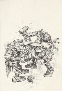 Weirdboy being restrained